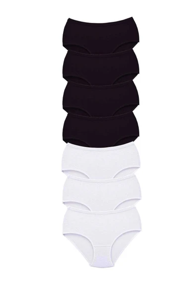 LitaeTrend 7 Adet Tutku Kadın Yüksek Bel Bato Kalın Lastik Külot S4 ürün görseli 1