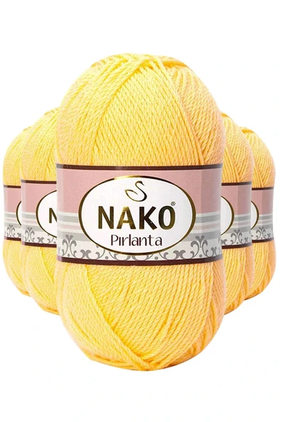 LitaeTrend 5 Adet Pırlanta Amigurumi El Örgü İpi Yünü Saman Sarı 215 ürün görseli 1