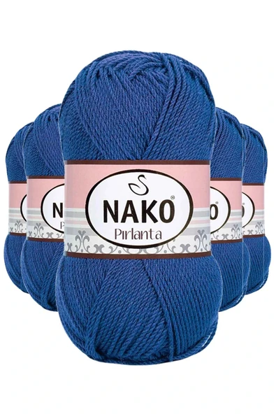 LitaeTrend 5 Adet Pırlanta Amigurumi El Örgü İpi Yünü Koyu Mavi 10084 ürün görseli 1