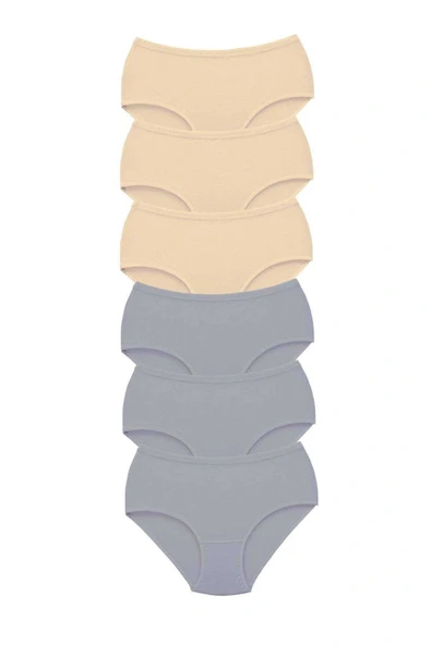 LitaeTrend 6 Adet Tutku Kadın Yüksek Bel Bato Kalın Lastik Külot S8 ürün görseli 1