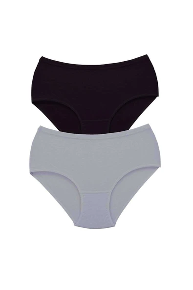 LitaeTrend 2 Adet Tutku Kadın Yüksek Bel Bato Kalın Lastik Külot S3 ürün görseli 1