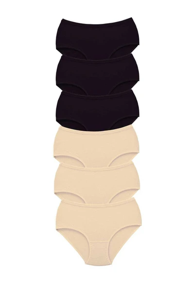 LitaeTrend 6 Adet Tutku Kadın Yüksek Bel Bato Kalın Lastik Külot S2 ürün görseli 1