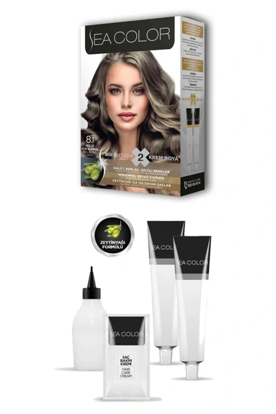 LitaeTrend 2 Tüp Krem Saç Boyası Seti Küllü Açık Kumral No:8.1 - Resim 2