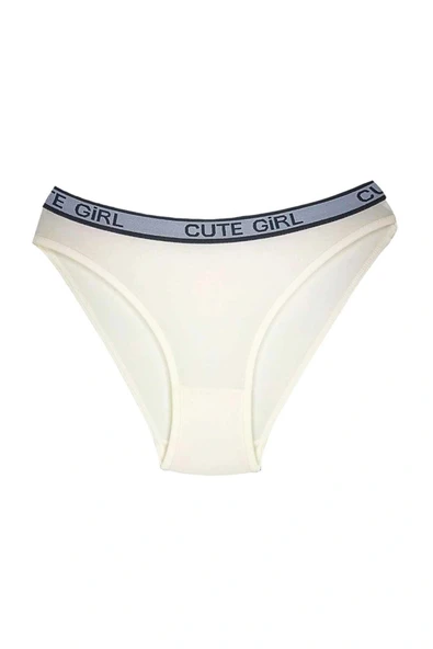 LitaeTrend 10 Adet Beli Yazılı Pamuklu Kalın Lastik Kadın Slip Külot - Resim 2