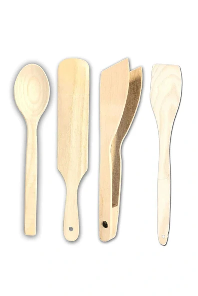 LitaeTrend Pratik Kullanım Ahşap Mutfak Seti 4 parça ürün görseli 1