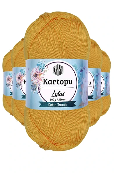 LitaeTrend 5 Adet Lotus Bikini Büstiyer Bluz Örgü İpi  K318 Koyu Sarı ürün görseli 1