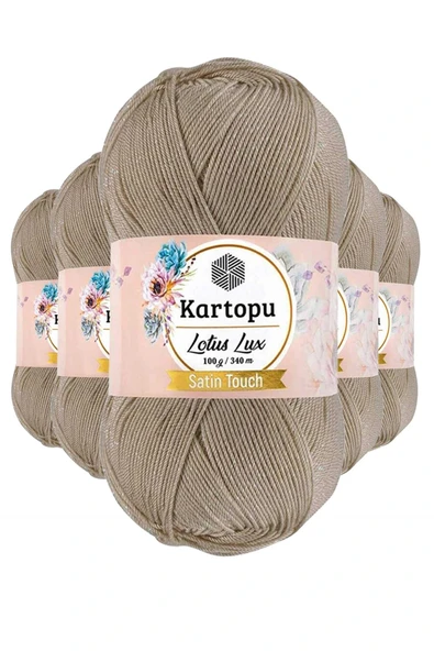 LitaeTrend 5 Adet Lotus Lux Bikini Büstiyer Bluz Simli Örgü İpi K861 Bej ürün görseli 1