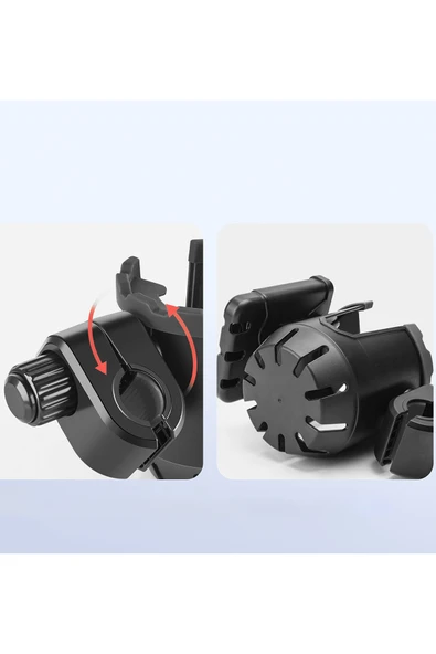Motosiklet Bisiklet için Ayarlanabilir 2in1 Telefon ve Bardak Tutucusu - Resim 4