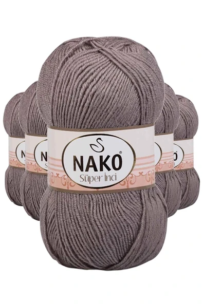 LitaeTrend 5 Adet Süper İnci El Örgü İpi 100 gr Vizon 2000 ürün görseli 1