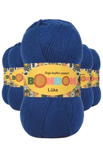 LitaeTrend 5 Adet Lüks Patik İpi Yünü Saks Mavi 98488 ürün görseli 1