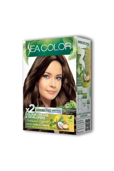 LitaeTrend 2X2 Tüp Krem Saç Boyası Seti Çikolata Kahve No:6.7 - Resim 3