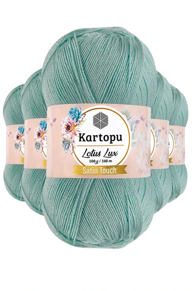 LitaeTrend 5 Adet Lotus Lux Bikini Büstiyer Bluz Simli Örgü İpi K507 Mint ürün görseli 1