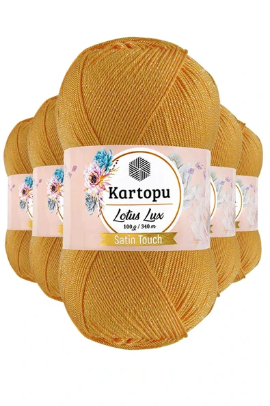 LitaeTrend 5 Adet Lotus Lux Bikini Büstiyer Bluz Simli Örgü İpi K318 Koyu Sarı ürün görseli 1