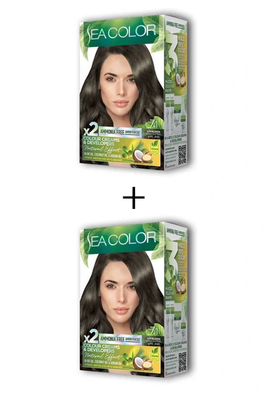 LitaeTrend 2X2 Tüp Krem Saç Boyası Seti Küllü Kumral No:7.1 ürün görseli 1