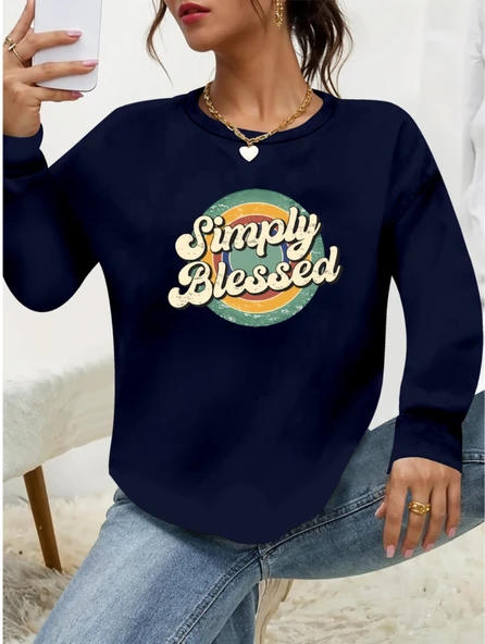 Kadın Uzun Kollu Bisiklet Yaka Viskon Iki Iplik Bluz ürün görseli 1