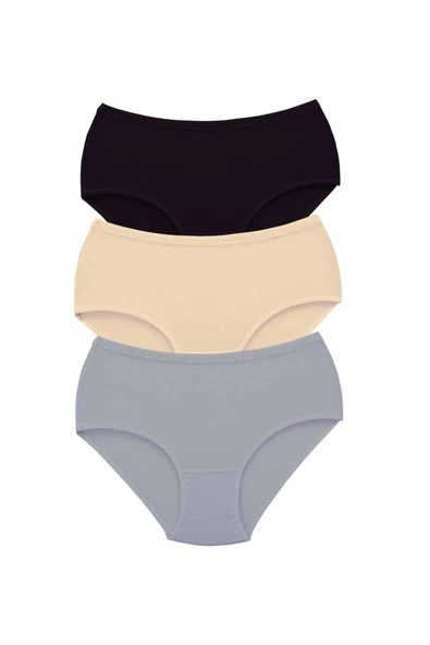 LitaeTrend 3 Adet Tutku Kadın Yüksek Bel Bato Kalın Lastik Külot S4 ürün görseli 1