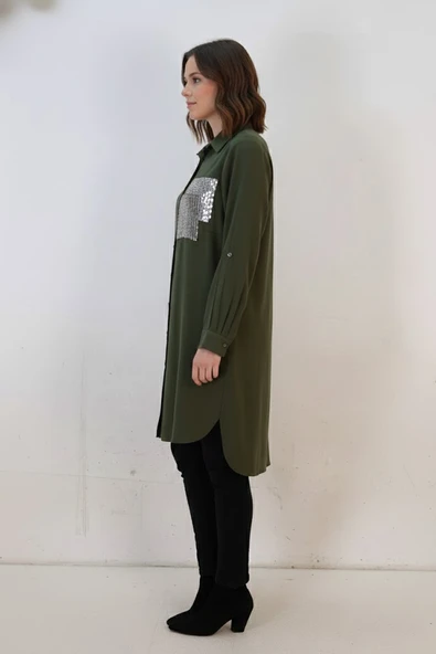 1909 DEES CEP DETAYLI TUNİK - Resim 6