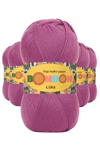 LitaeTrend 5 Adet Lüks Patik İpi Yünü Mor 98402 ürün görseli 1