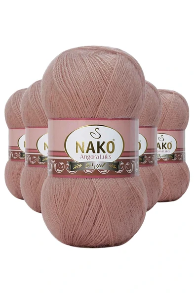 LitaeTrend 5 Adet Angora Lüks El Örgü İpi Bronz 11054 ürün görseli 1