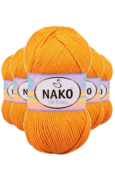 LitaeTrend 5 Adet Elite Baby El Örgü İpi Tüylenmeyen Bebek Yünü Portakal Kabuğu 4038 ürün görseli 1