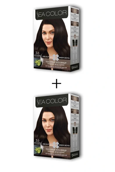 LitaeTrend 2X2 Tüp Krem Saç Boyası Seti Koyu Kahve No:3.0 ürün görseli 1