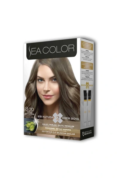 LitaeTrend 2 Tüp Krem Saç Boyası Seti Yoğun Açık Kumral No:8.00 ürün görseli 1