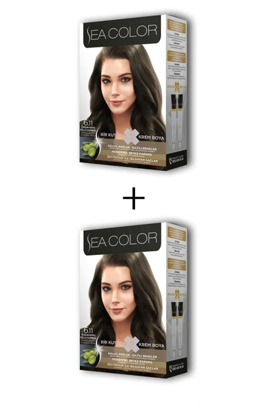 LitaeTrend 2X2 Tüp Krem Saç Boyası Seti Yoğun Koyu Küllü Kumral No:6.11 ürün görseli 1