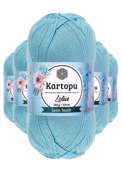 LitaeTrend 5 Adet Lotus Bikini Büstiyer Bluz Örgü İpi  K537 Bebe Mavi ürün görseli 1