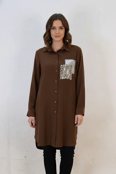 1909 DEES CEP DETAYLI TUNİK - Resim 3