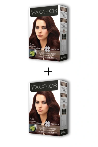 LitaeTrend 2X2 Tüp Krem Saç Boyası Seti Sıcak Çikolata No:5.77 ürün görseli 1