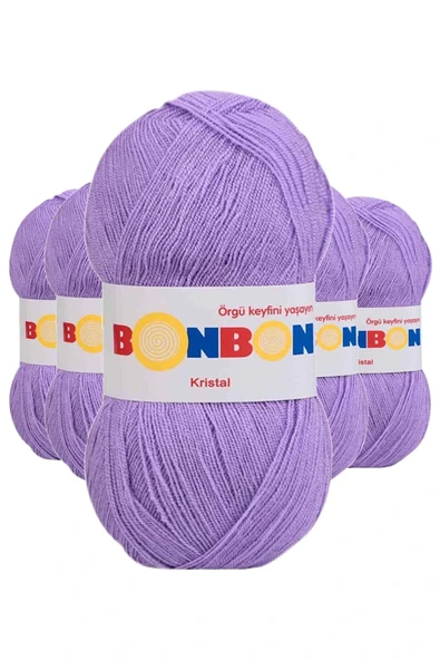 LitaeTrend 5 Adet Kristal El Örgü Lif İpi Lila 98205 ürün görseli 1