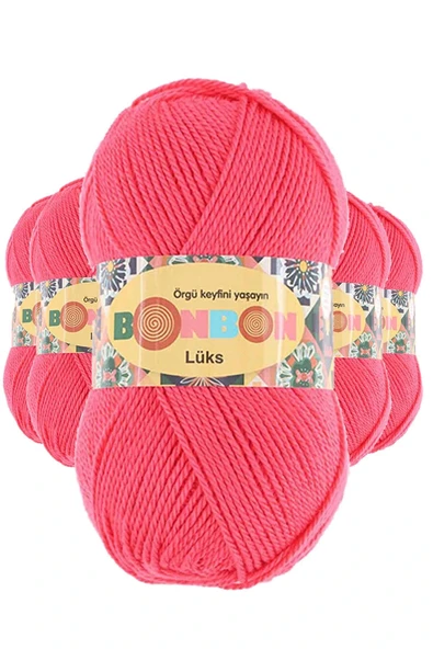 LitaeTrend 5 Adet Lüks Patik İpi Yünü Mercan 98299 ürün görseli 1