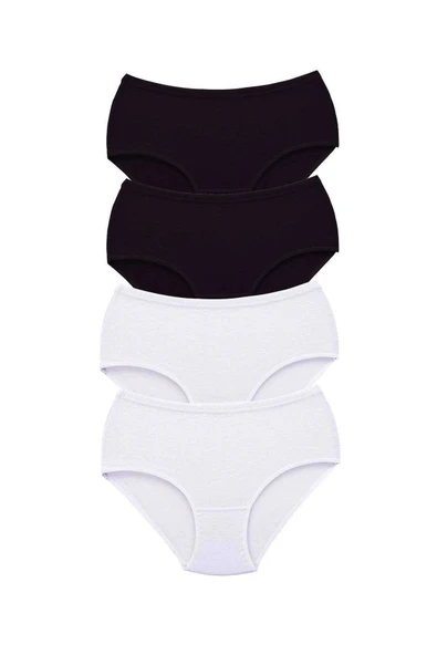 LitaeTrend 4 Adet Tutku Kadın Yüksek Bel Bato Kalın Lastik Külot S4 ürün görseli 1