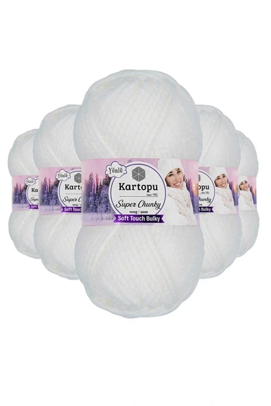 LitaeTrend 5 Adet Super Chunky Kalın Kışlık El Örgü Ipliği 100 Gr K010 ürün görseli 1