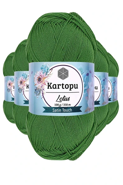 LitaeTrend 5 Adet Lotus Bikini Büstiyer Bluz Örgü İpi  K486 Çam Yeşili ürün görseli 1