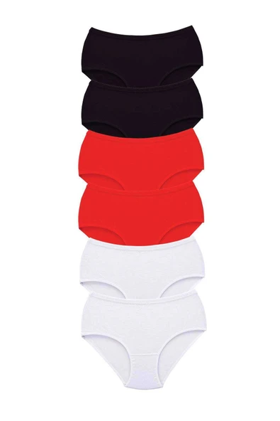 LitaeTrend 6 Adet Tutku Kadın Yüksek Bel Bato Kalın Lastik Külot S13 ürün görseli 1