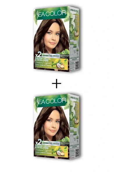 LitaeTrend 2X2 Tüp Krem Saç Boyası Seti Çikolata Kahve No:6.7 ürün görseli 1