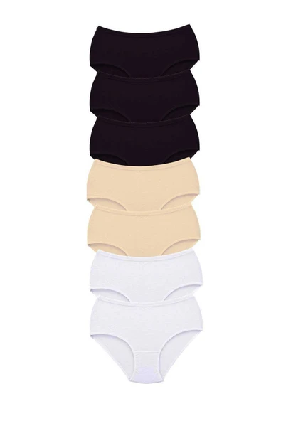 LitaeTrend 7 Adet Tutku Kadın Yüksek Bel Bato Kalın Lastik Külot S15 ürün görseli 1