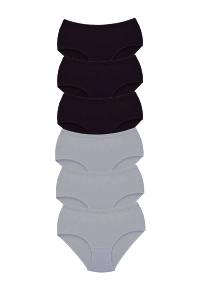 LitaeTrend 6 Adet Tutku Kadın Yüksek Bel Bato Kalın Lastik Külot S3 ürün görseli 1