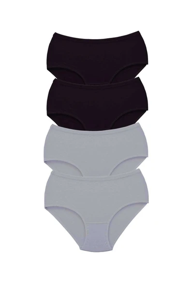 LitaeTrend 4 Adet Tutku Kadın Yüksek Bel Bato Kalın Lastik Külot S3 ürün görseli 1