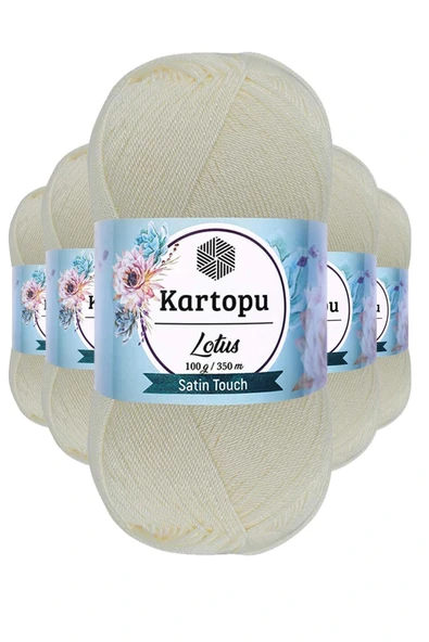 LitaeTrend 5 Adet Lotus Bikini Büstiyer Bluz Örgü İpi  K019 Ekru ürün görseli 1