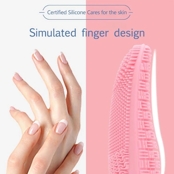 Derin Gözenek Temizliği İçin İnce Kaba Silikon Uçlu Elektrikli Yüz Temizleme Fırçası - Resim 3