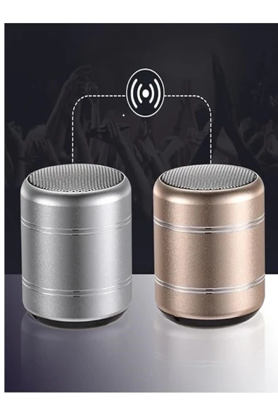 Mini Alüminyum Tws Kablosuz Bluetooth Hoparlör – Yuvarlak Metal Tasarım, Yüksek Bas Ve Taşınabilir Özellikler - Resim 4