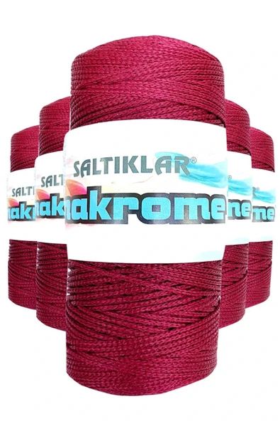 LitaeTrend 5 Adet Polyester Makrome İpi 1560 Bordo 100 gr ürün görseli 1