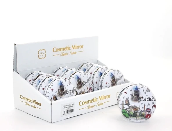 Taşlı İstanbul Tasarımı El Aynası Kalın Alk2489 ürün görseli 1