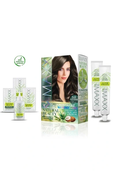LitaeTrend Natural Beauty Amonyaksız Saç Boyası 3.0 Koyu Kahve - Resim 2