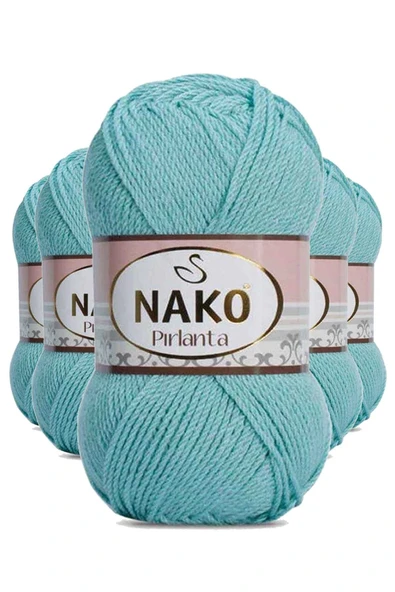 LitaeTrend 5 Adet Pırlanta Amigurumi El Örgü İpi Yünü Su Yeşili 1297 ürün görseli 1