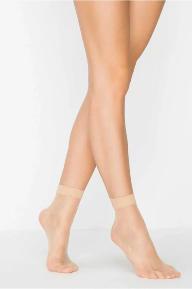 LitaeTrend Fit 15 Soket Ince Parlak Kısa Çorap Açık Ten ürün görseli 1
