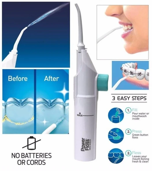 Kulak Temizleme Ve Power Floss Diş Temizleme Seti | Mekanik Ağız Bakımı - Resim 3