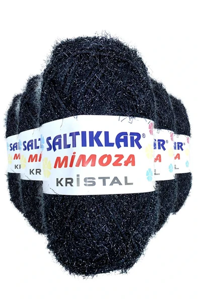 LitaeTrend 5 Adet Mimoza Kristal Işıltılı Şal Patik Yelek İpi SİYAH ürün görseli 1